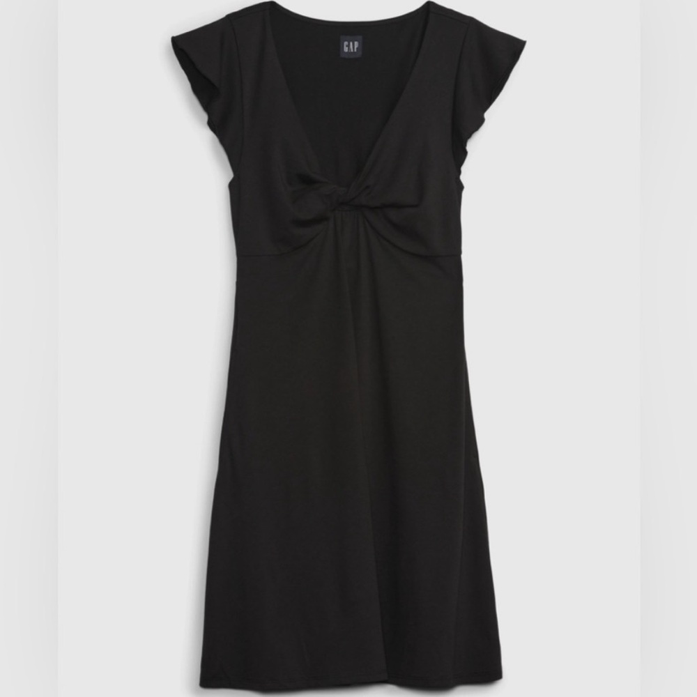 NWT flutter sleeve twist front mini dress GAP
